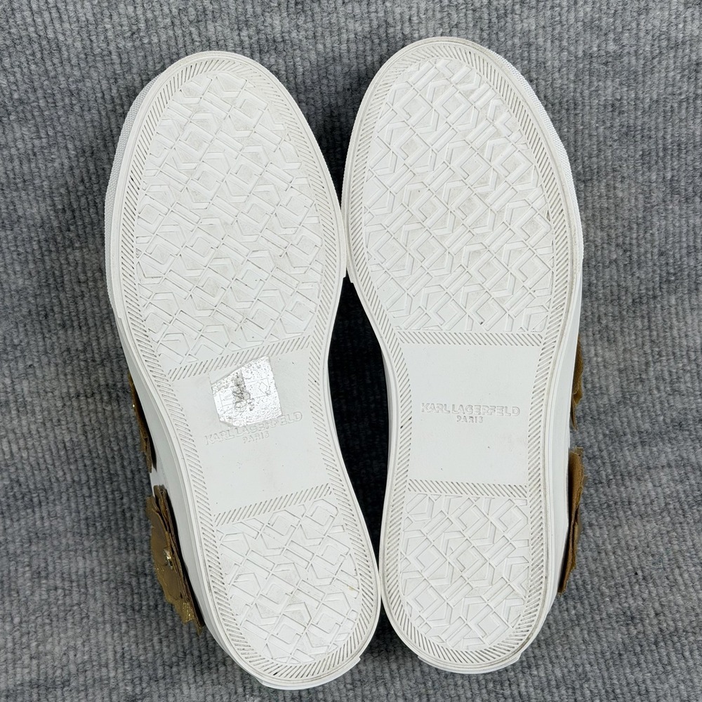 Karl Lagerfeld Paris Size-6.5 Womens Georgia Lace Up Sneaker Leather - Picture 4 of 13
